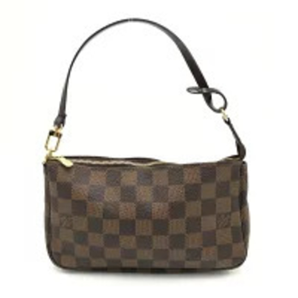 Louis Vuitton Pochette Accessoires Shoulder Bag Damier Ebene Brown